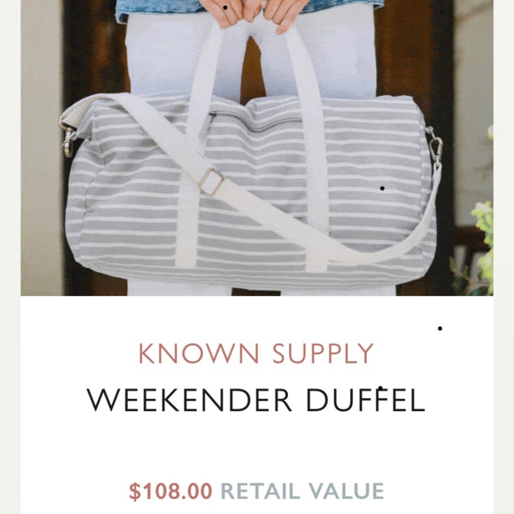 Stone Gray Weekender Duffel